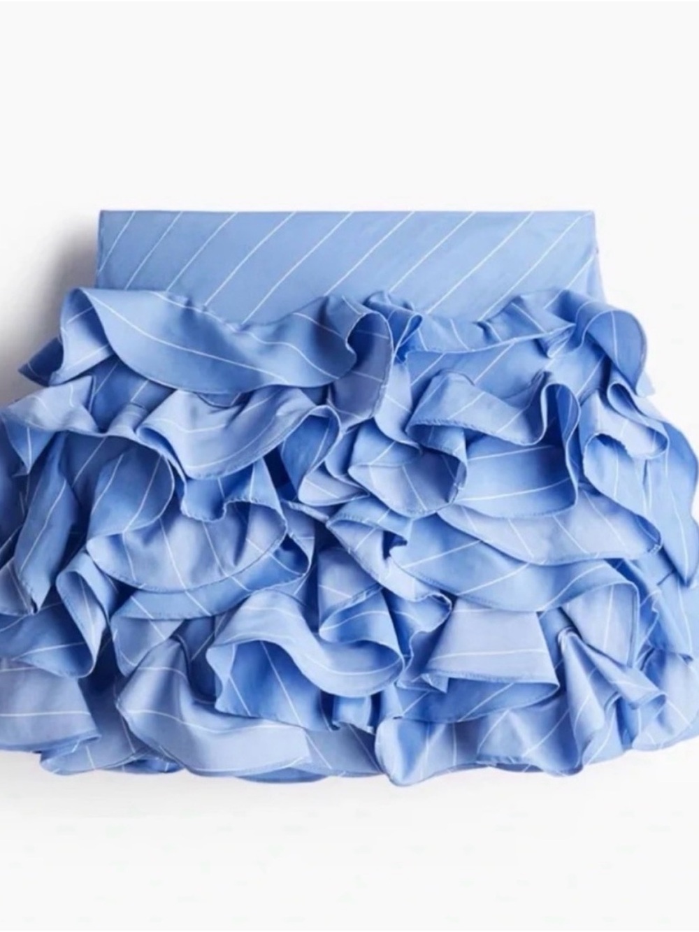 H&M Edition Light Blue Ruffle Mini Skirt
